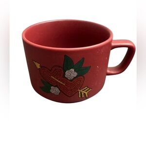 Starbucks Coffee Mug Cupid’s Arrow Heart Valentine 12 Oz